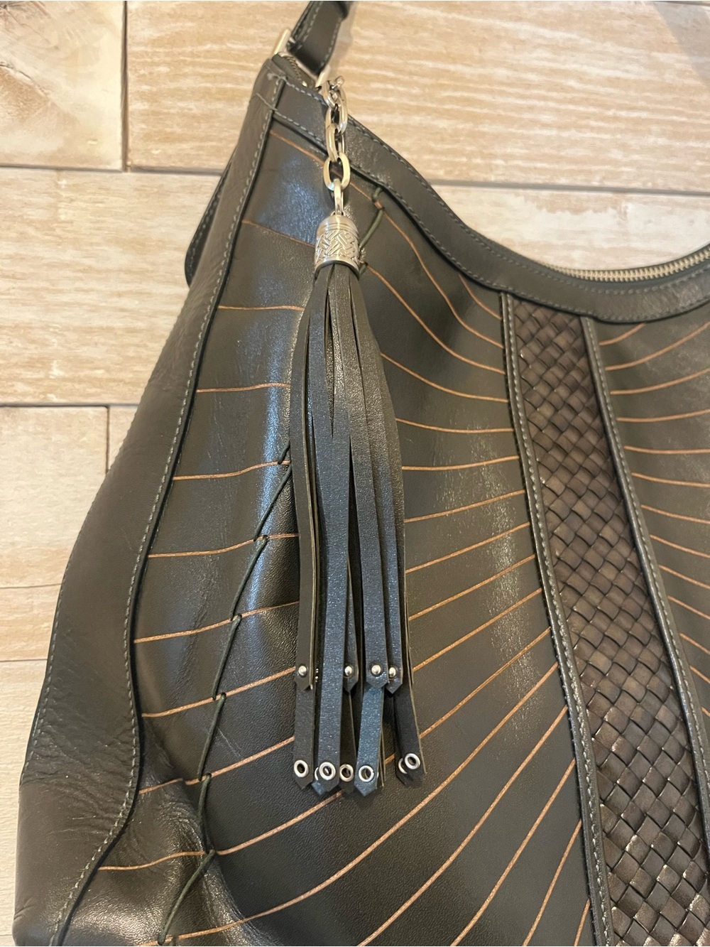 Cole Haan Huarache Leather Handbag-Vintage - Picture 8 of 11